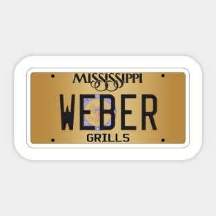 Mississippi custom Weber vanity license plate Sticker